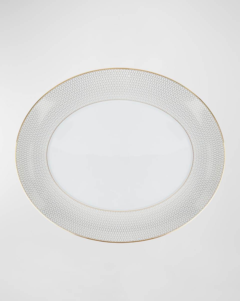 Gio Gold Oval Serving Platter 13"
