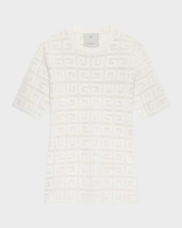 4G Lace Short-Sleeve Sweat