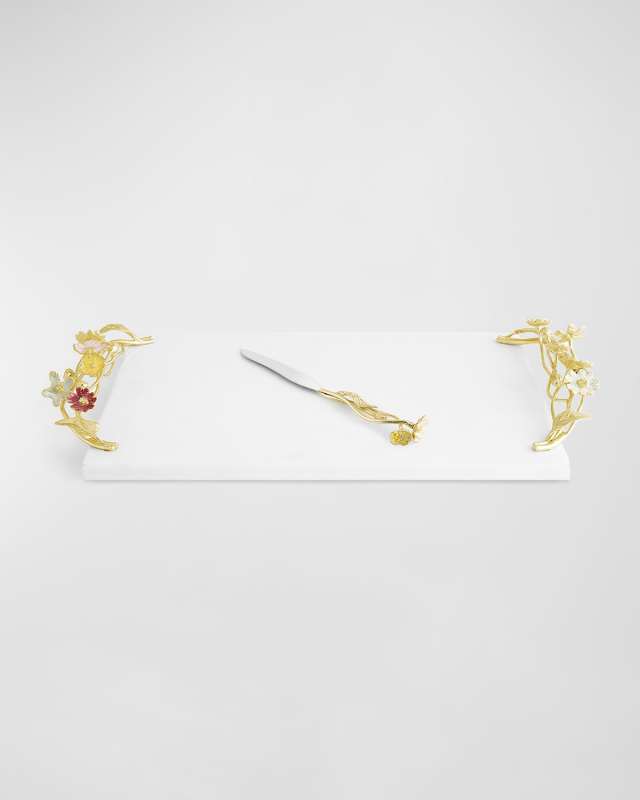 Wildflowers Cheeseboard with Knife