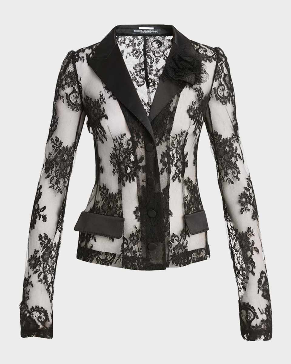 Pizzo Chantilly Lace Blazer Jacket