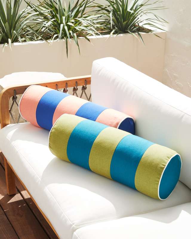 Plage Striped Bolster Pillow