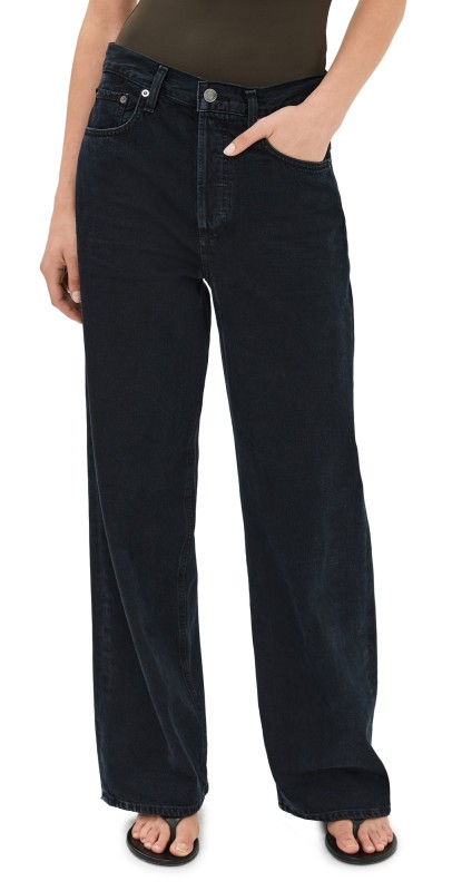 AGOLDE Low Slung Baggy Jeans Crushed