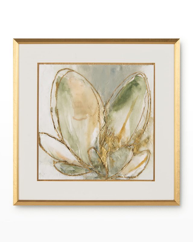 "Blooming Gold I" Giclee Art on Canvas