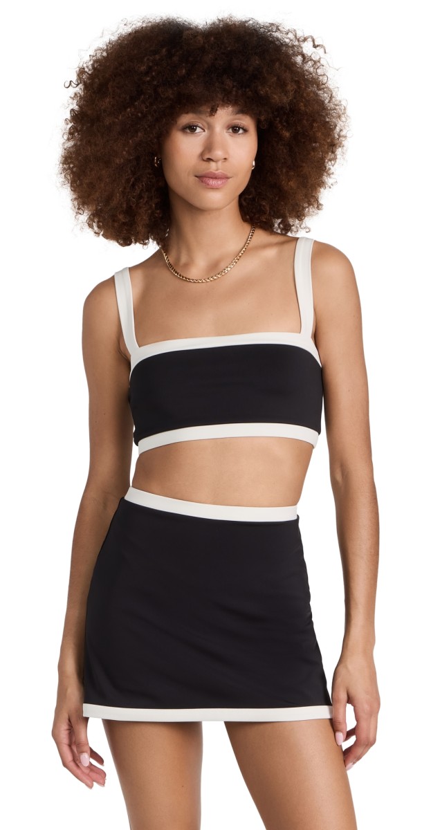 Reformation Active Adelina Ecomove Two Piece Set Black/White