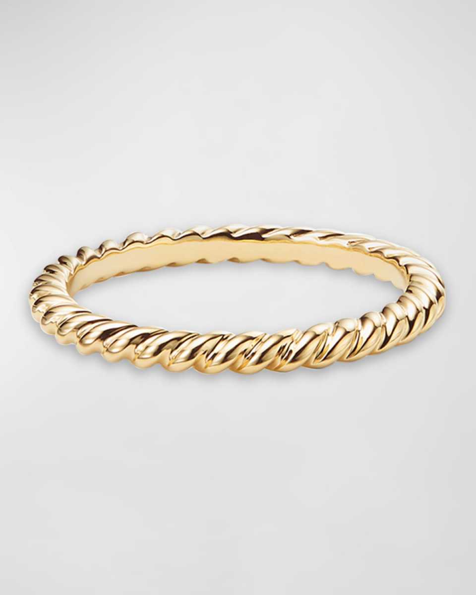 DY Unity Cable Ring in 18K Gold, 2mm