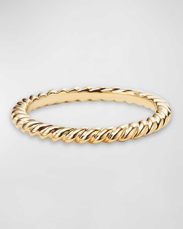 DY Unity Cable Ring in 18K Gold, 2mm