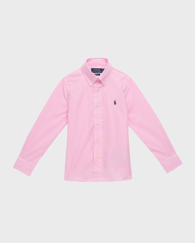 Boy's Broadcloth Button Down Shirt, Size 2-7