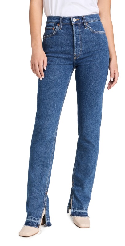 RE/DONE 70s High Rise Skinny Boot Jeans Western Rinse