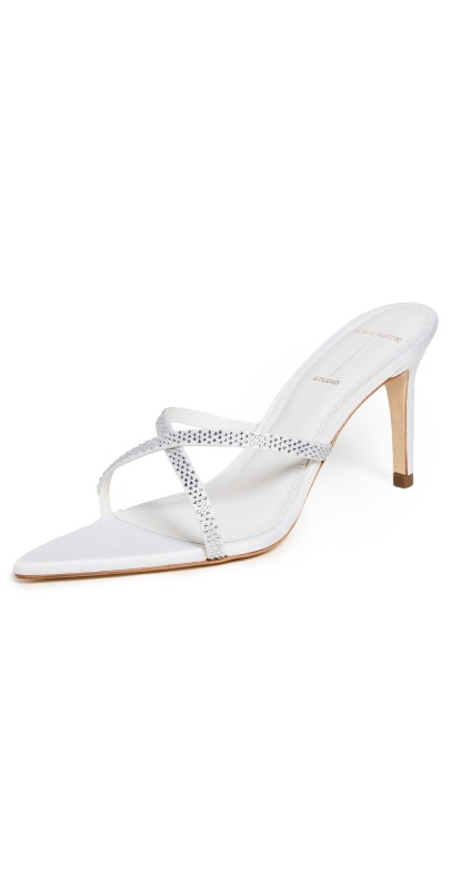 Black Suede Studio Arianna Embellished Sandals 80mm Coconut