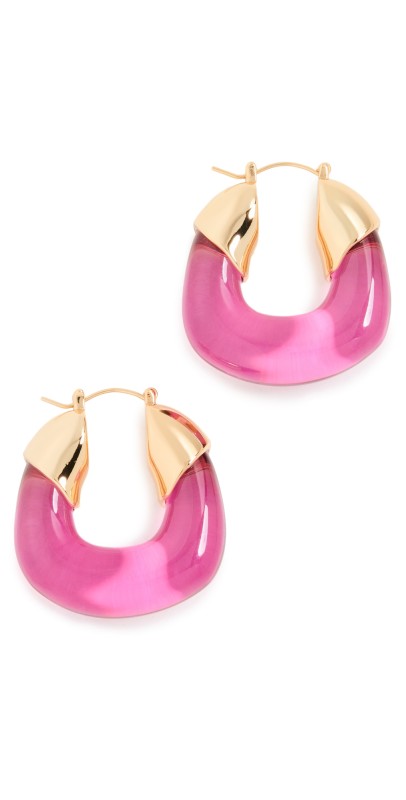 Lizzie Fortunato Hoops in Flamingo Pink