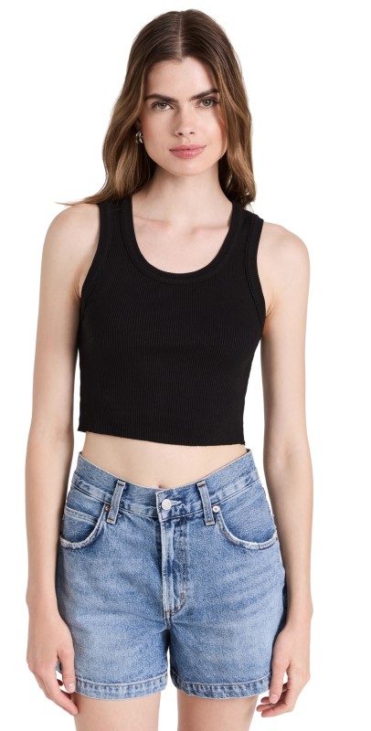 AGOLDE Poppy Tank Black
