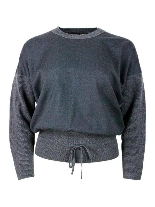 Fabiana Filippi Pull Col Rond - Gris