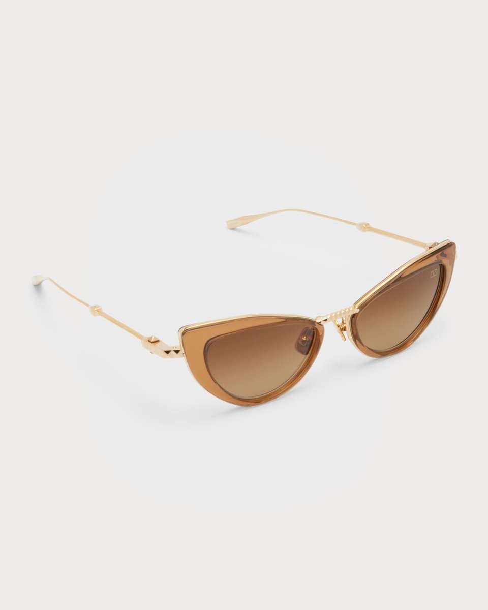 VIII Titanium & Acetate Cat-Eye Sunglasses