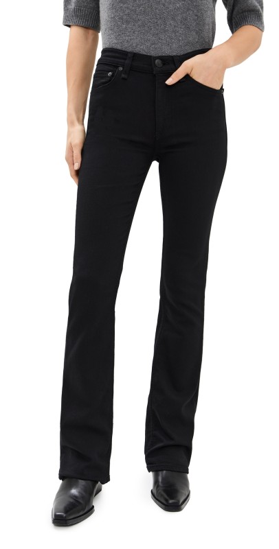 rag & bone Flexi Peyton High Rise Full Length Jeans Black