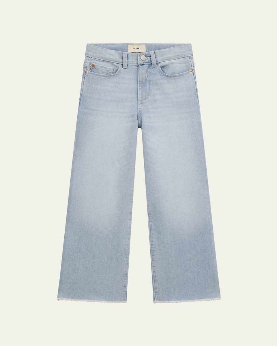 Girl's Lily High Rise Wide Leg Jeans, Size 7-16
