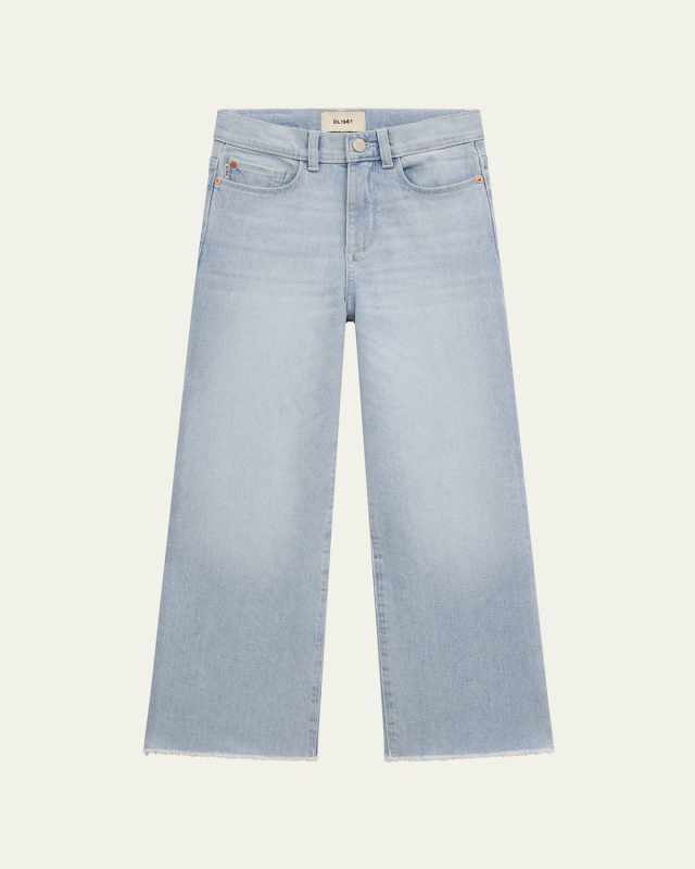 Girl's Lily High Rise Wide Leg Jeans, Size 7-16