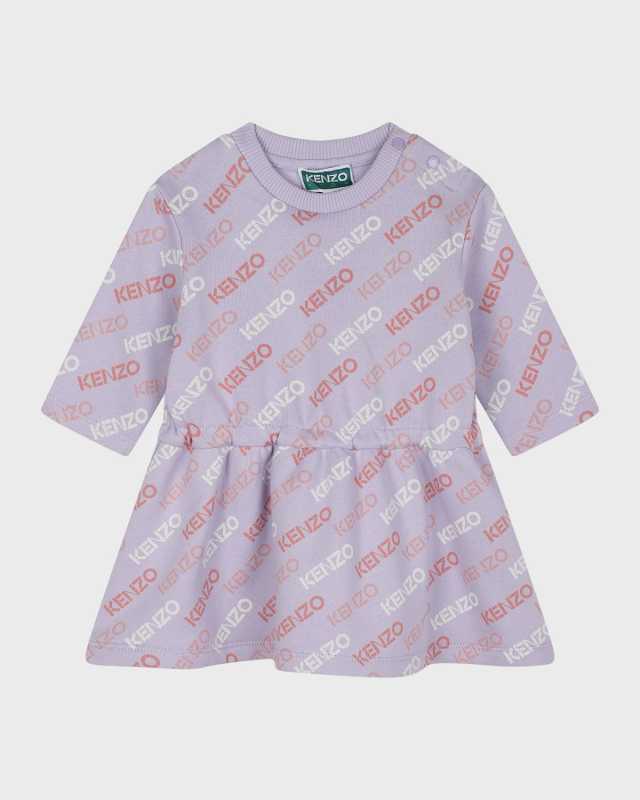 Girl's Logo-Print Fleece Dress, Size 2-4