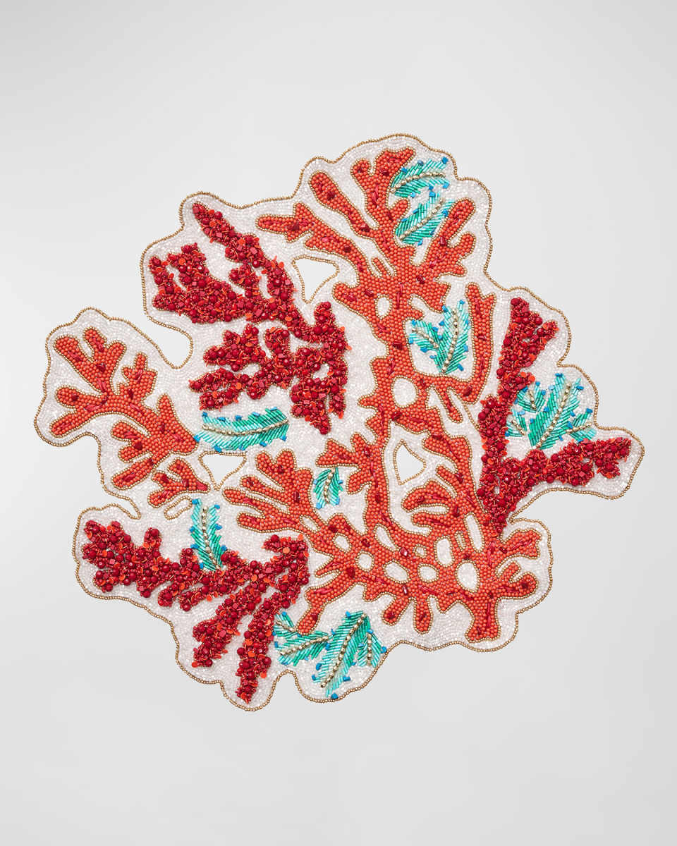 Beaded Coral Spray Placemat