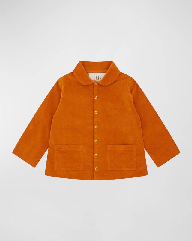 Kid's Organic Cotton Velvet Jacket, Size Newborn-6