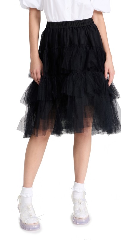 Simone Rocha Elasticated Classic Tutu Skirt Black