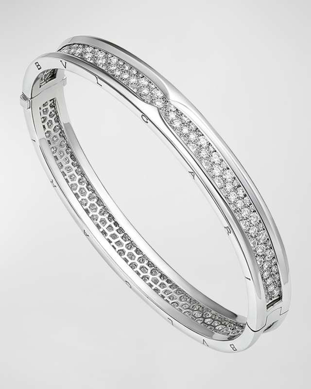 18K White Gold B. Zero1 Full Pave Bracelet