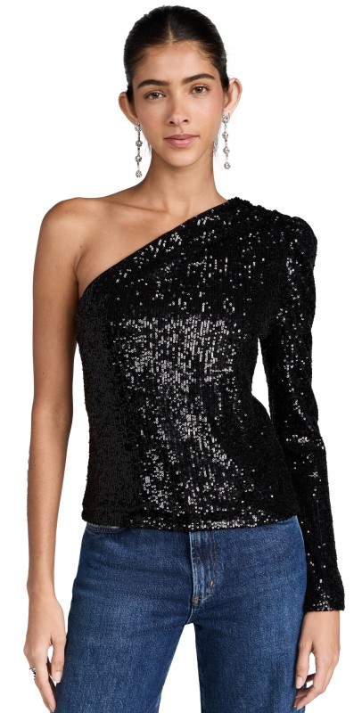Generation Love Vetta Sequin Top Black