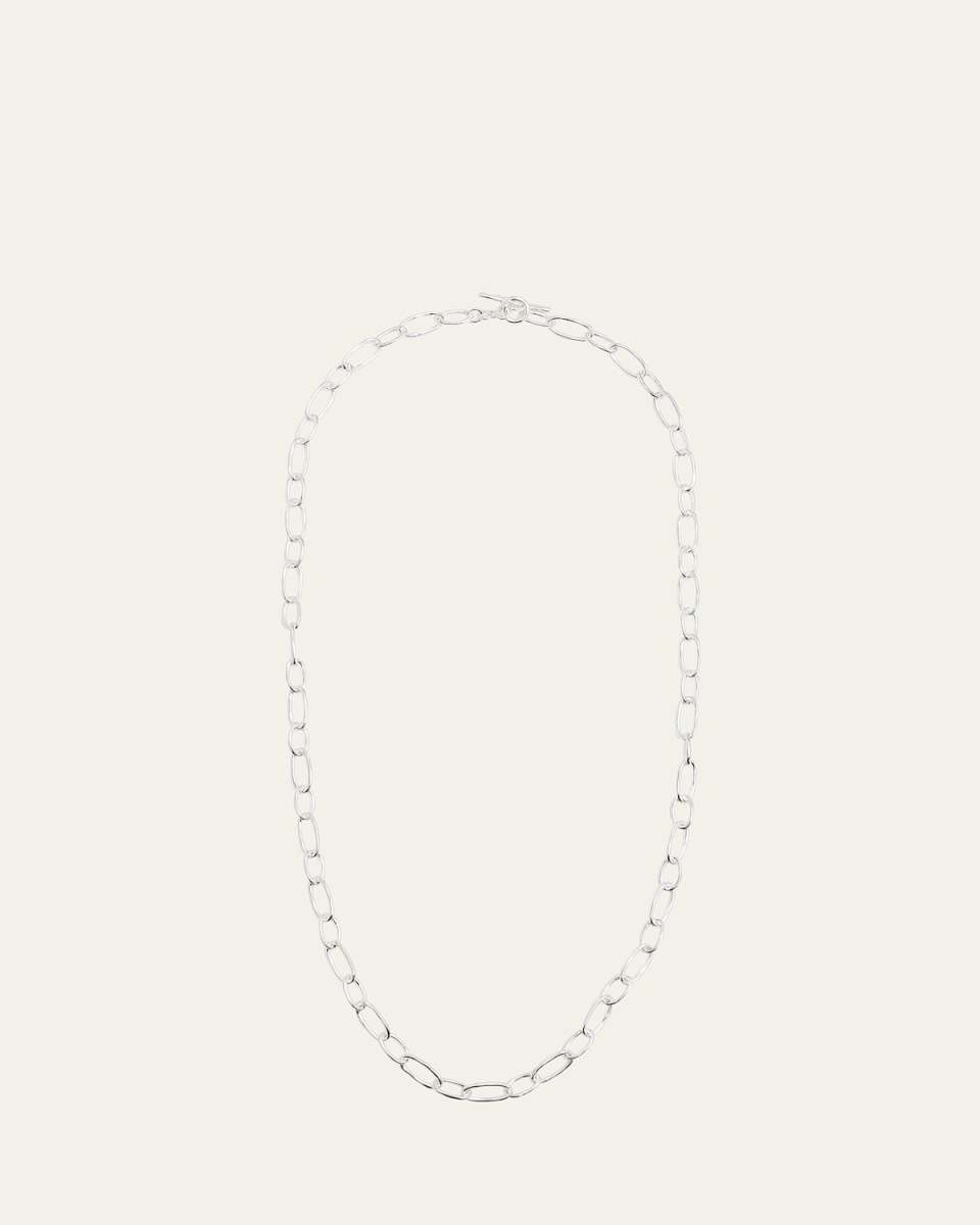 925 Classico Faceted Oval Link Necklace