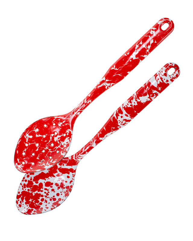 Red Swirl Spoon Set