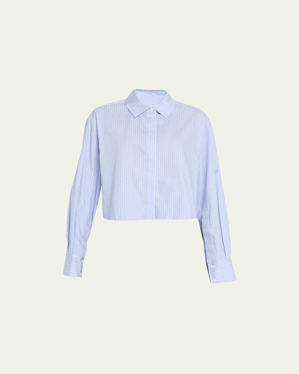 Renata Cropped Button-Front Shirt