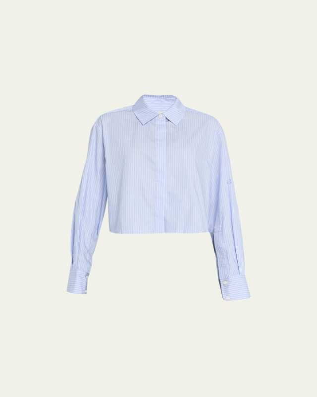 Renata Cropped Button-Front Shirt
