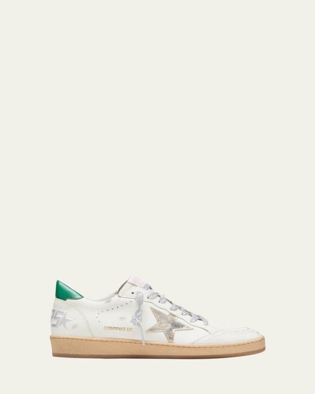 Ballstar Mixed Leather Low-Top Sneakers