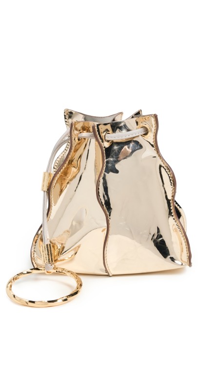 Ulla Johnson Adria Pleated Wave Pochette Platino