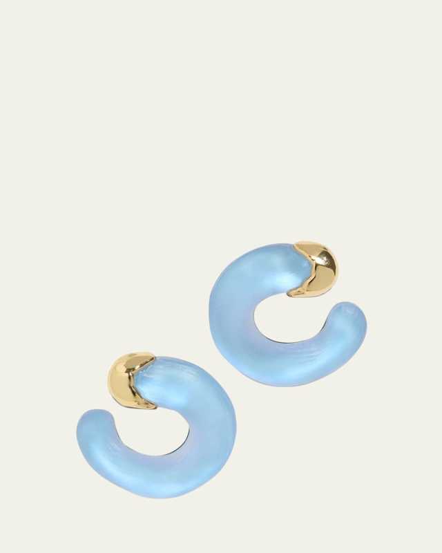 Lucite Molten Front-Facing Hoop Earrings