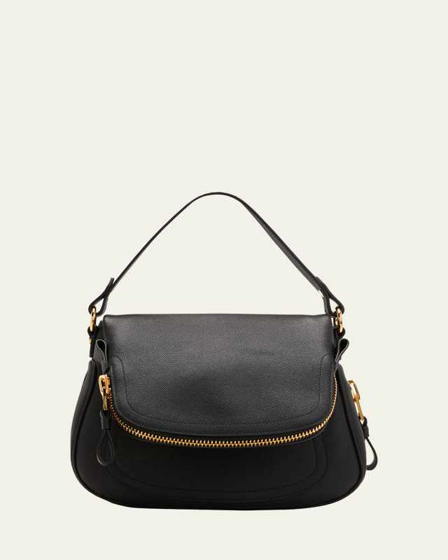 Jennifer Medium Double Strap Bag in Grained Leather