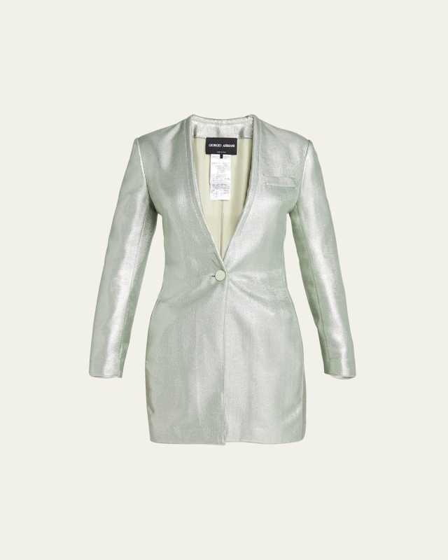 Viscose Textured Metallic Jacket