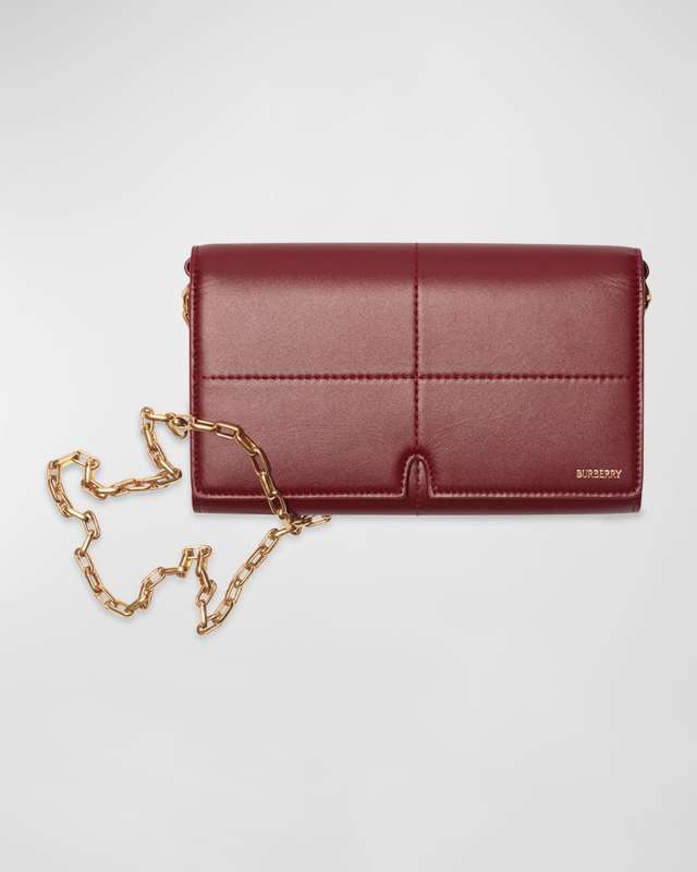 Snip Calf Leather Wallet on Chain
