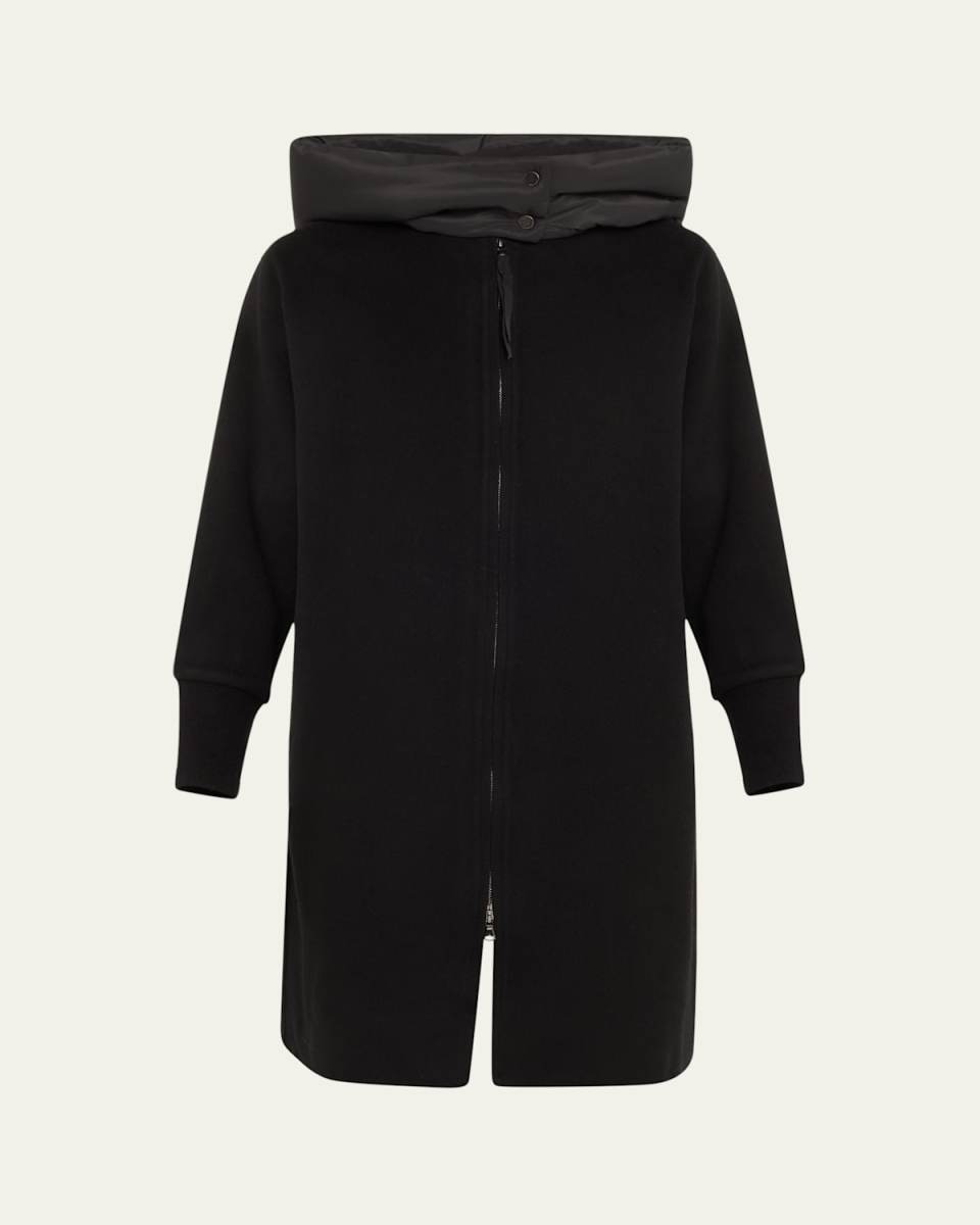 Selena Hooded Double-Face Wool Coat