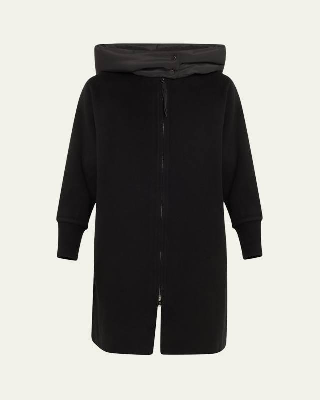 Selena Hooded Double-Face Wool Coat