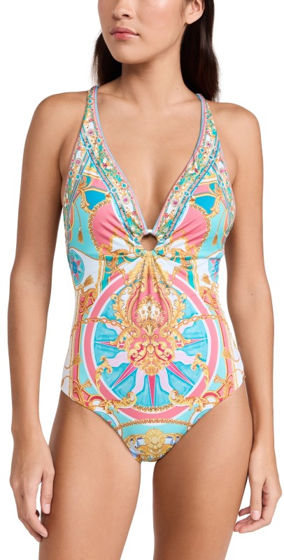 Camilla Ring Detail Plunge One Piece Sail Away With Me