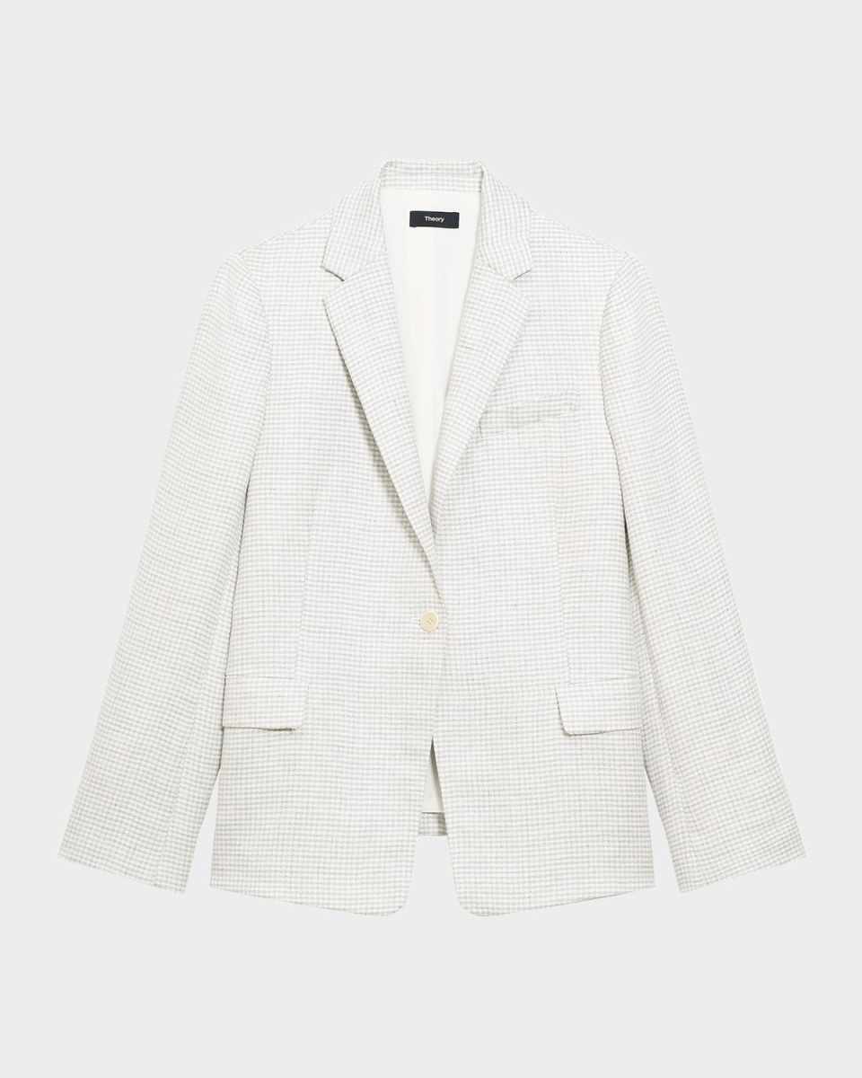 Houndstooth Slim-Fit Blazer