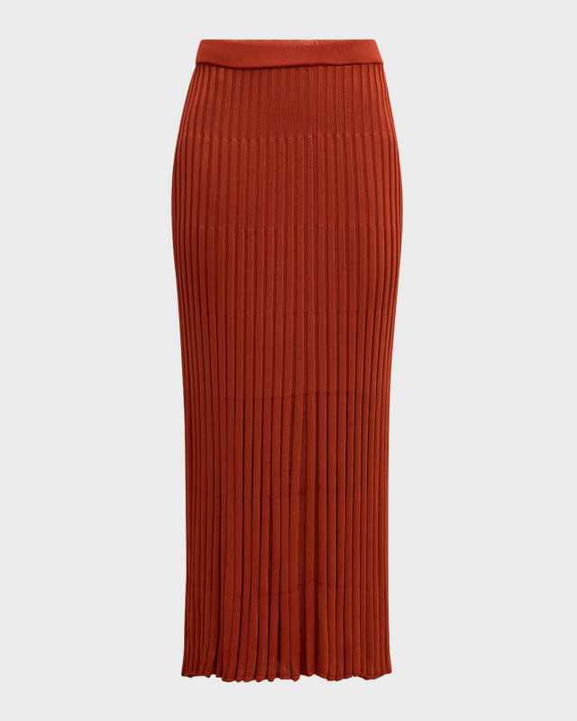 Pleated Midi Skirt
