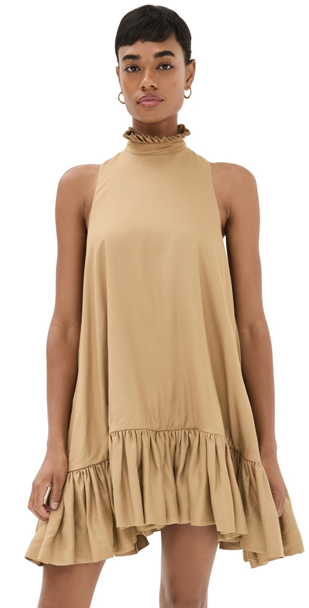 Azeeza Alcott Mini Dress Coffee