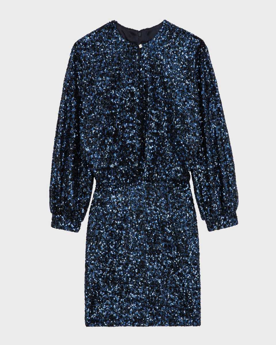 Rui Sequined Puff-Sleeve Mini Dress
