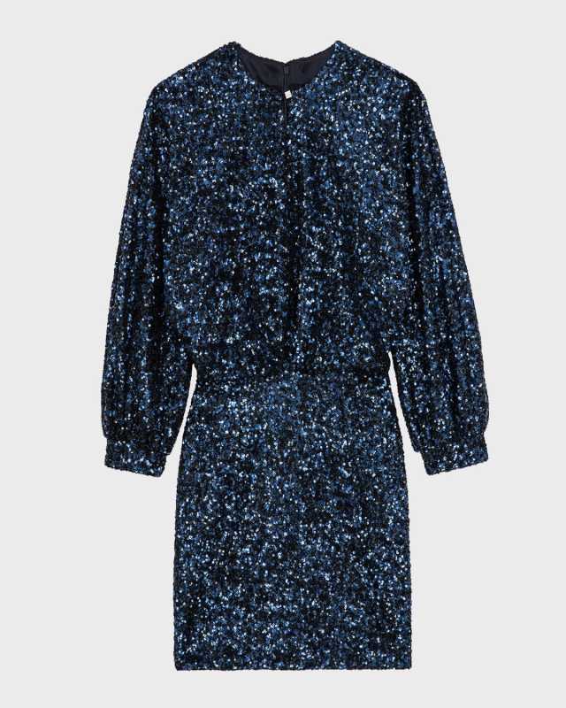 Rui Sequined Puff-Sleeve Mini Dress
