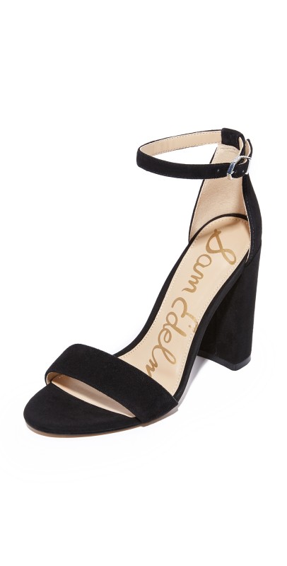 Sam Edelman Yaro Suede Sandals Black