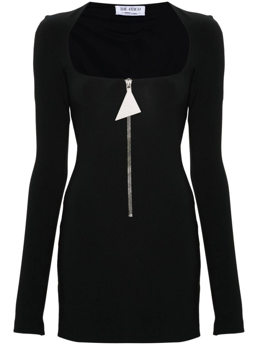 scoop-neck mini dress