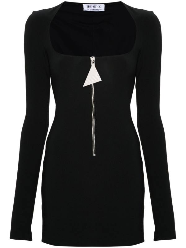 scoop-neck mini dress