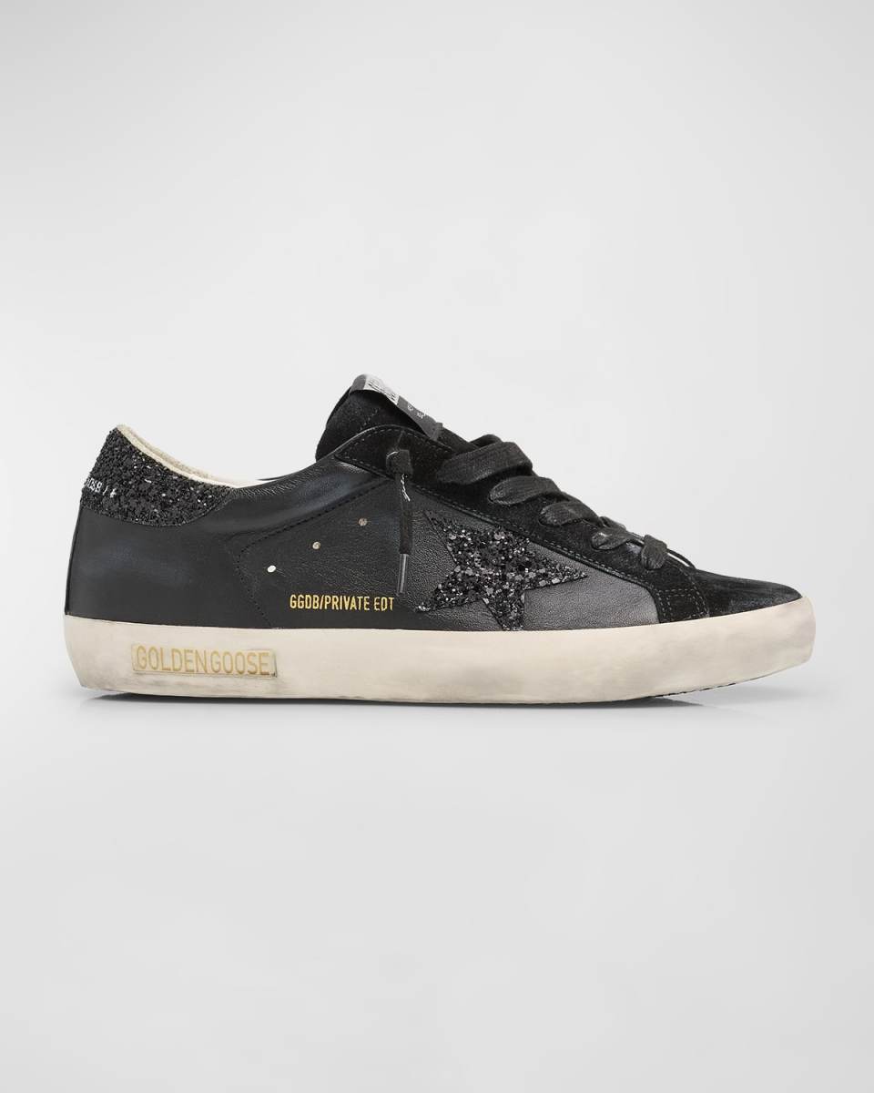 Super Star Glitter Leather Sneakers