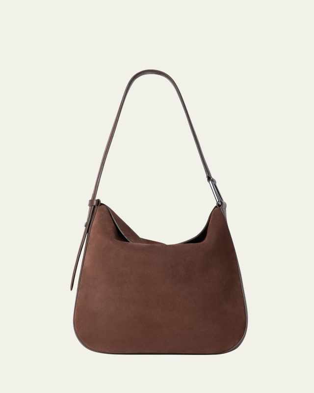 Anna Medium Suede Hobo Bag