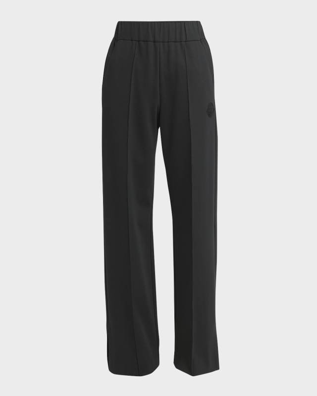 Pintuck Straight-Leg Sweatpants